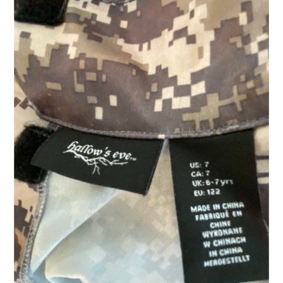 Boys Size 7 ARMY CAMO UNIFORM Halloween Costume Cosplay Rambo Hallows Eve - Picture 6 of 6